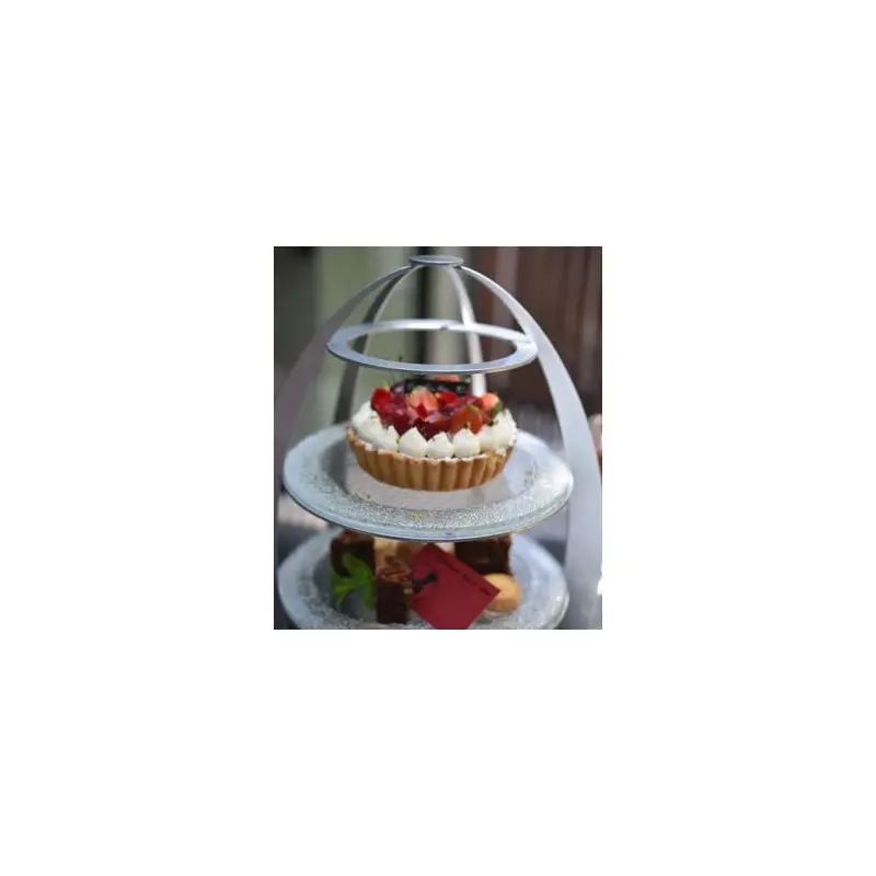 My Glass Studio Tea Stand, White - Set of 3 - Dia: 32 cm, H: 41 cm
