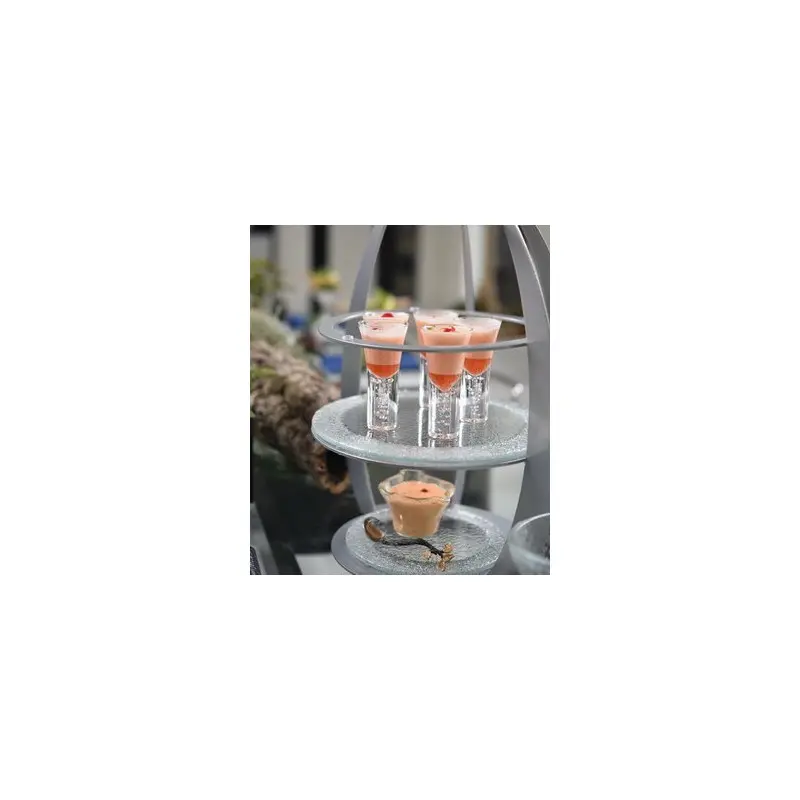 My Glass Studio Tea Stand, White - Set of 3 - Dia: 32 cm, H: 41 cm