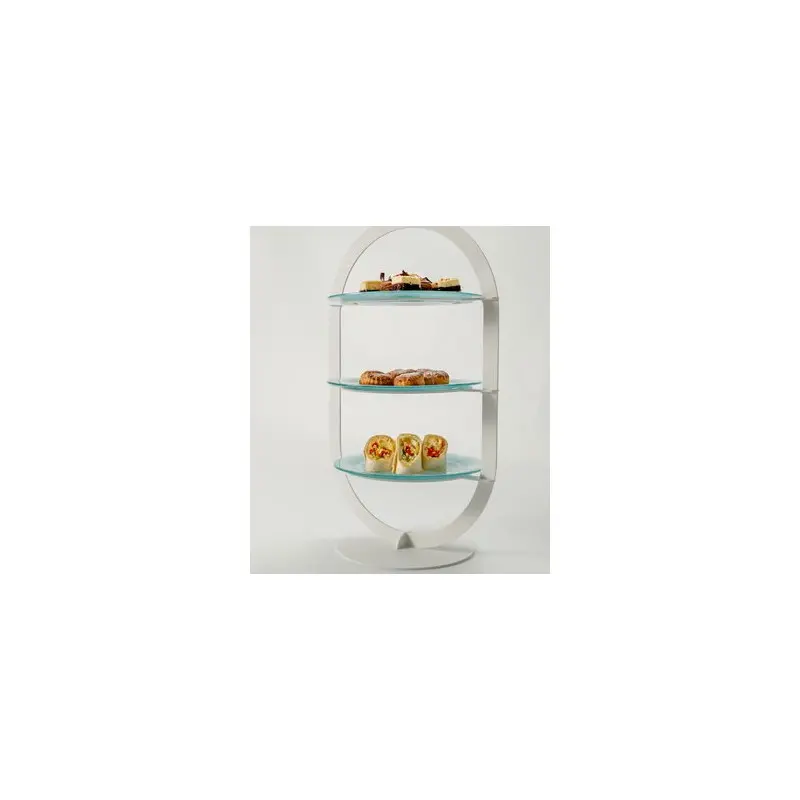 My Glass Studio Tea Stand, White - Set of 2 - 33.0 x 23.0 x 55 cm