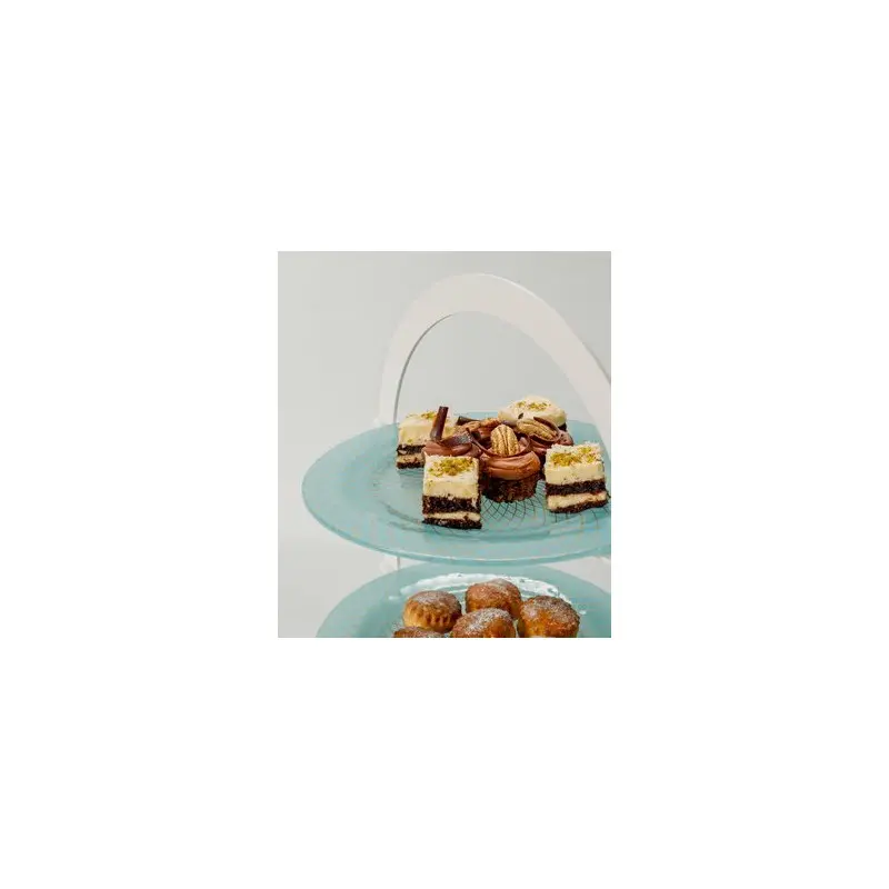 My Glass Studio Tea Stand, White - Set of 2 - 33.0 x 23.0 x 55 cm