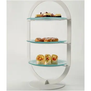 My Glass Studio Tea Stand, Black - Set of 2 - 33.0 x 23.0 x 55 cm