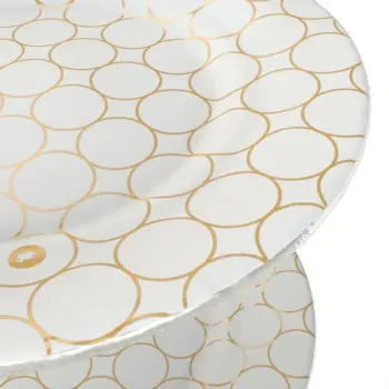 My Glass Studio Tea Stand, White - Set of 2 - 27.0 x 25.6 x 45.9 cm