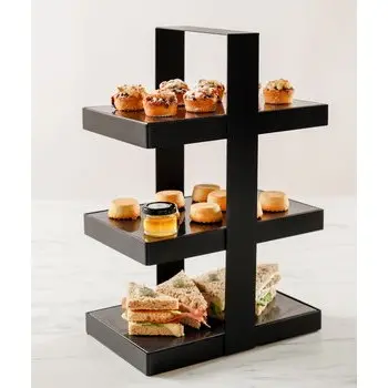 My Glass Studio Tea Stand, White - Set of 2 - 29.0 x 18.4 x 43.2 cm