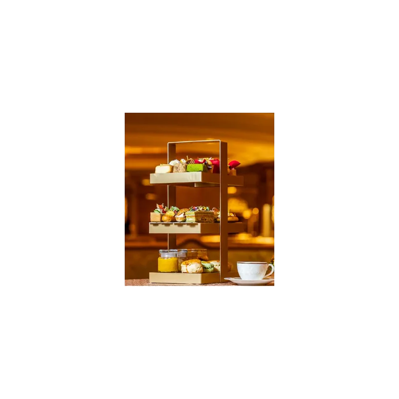My Glass Studio Tea Stand, White - Set of 2 - 29.0 x 18.4 x 43.2 cm