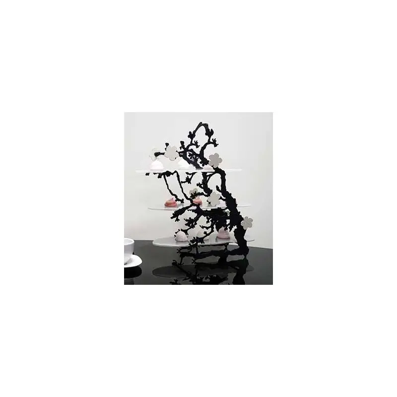 My Glass Studio Tea Stand, Black - Set of 2 - 38.2 x 14.5 x 37 cm
