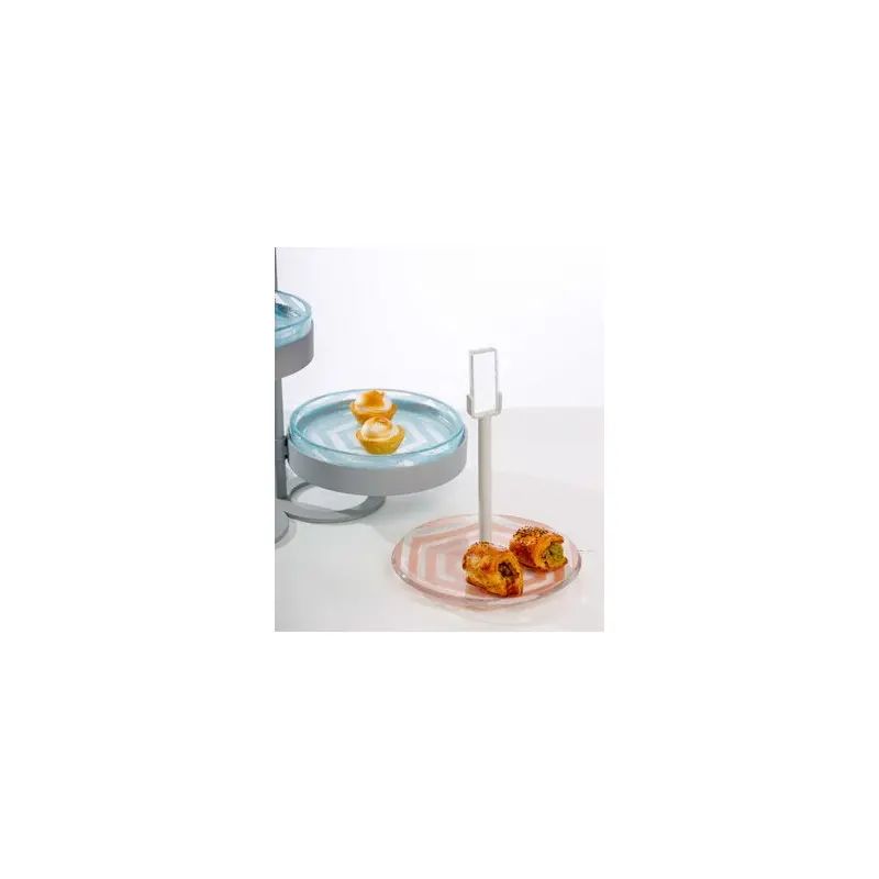 My Glass Studio Tea Stand, Clear - 30.7 x 28.7 x 34 cm