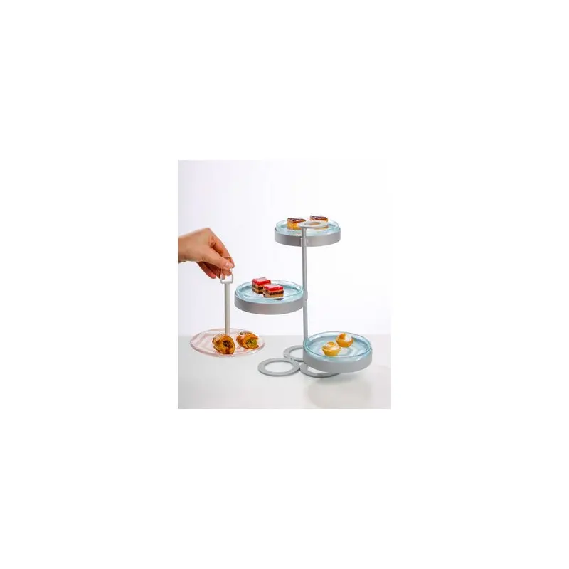 My Glass Studio Tea Stand, Clear - 30.7 x 28.7 x 34 cm