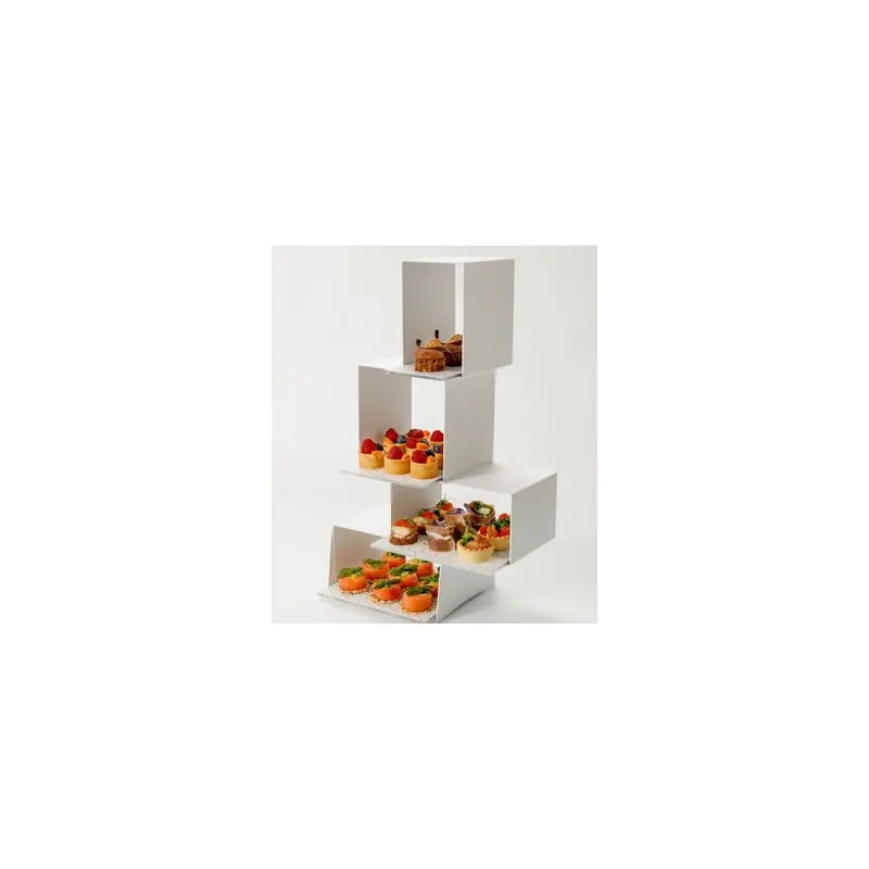 My Glass Studio Tea Stand, White - 31.0 x 18.0 x 50 cm