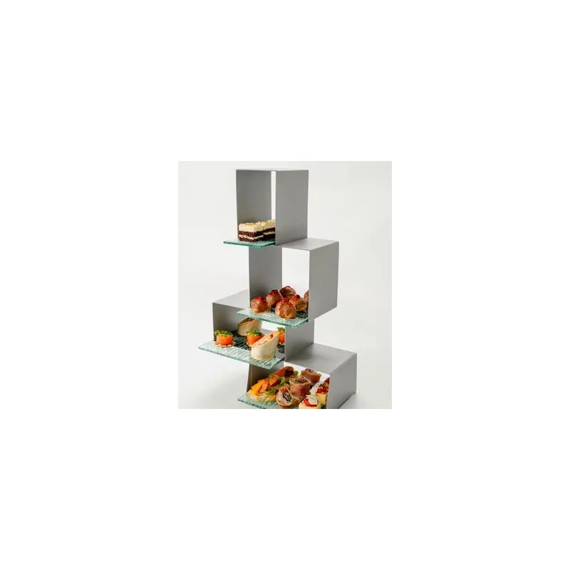 My Glass Studio Tea Stand, Black - 31.0 x 18.0 x 50 cm