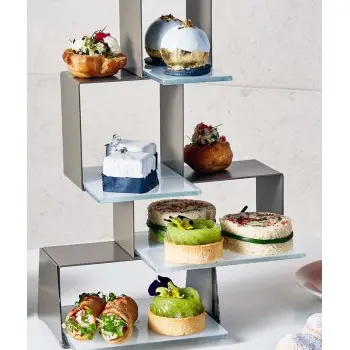 My Glass Studio Tea Stand, Black - 31.0 x 18.0 x 50 cm