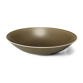 Narumi New Rim Collection Earth Brown 23cm Deep Plate (Earth Brown) - Set of 24