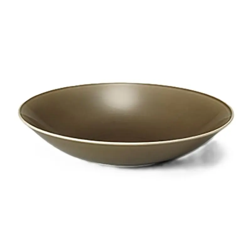Narumi New Rim Collection Earth Brown 23cm Deep Plate (Earth Brown) - Set of 24 Narumi New Rim Collection Earth Brown 23cm Deep Plate (Earth Brown) - Set of 24