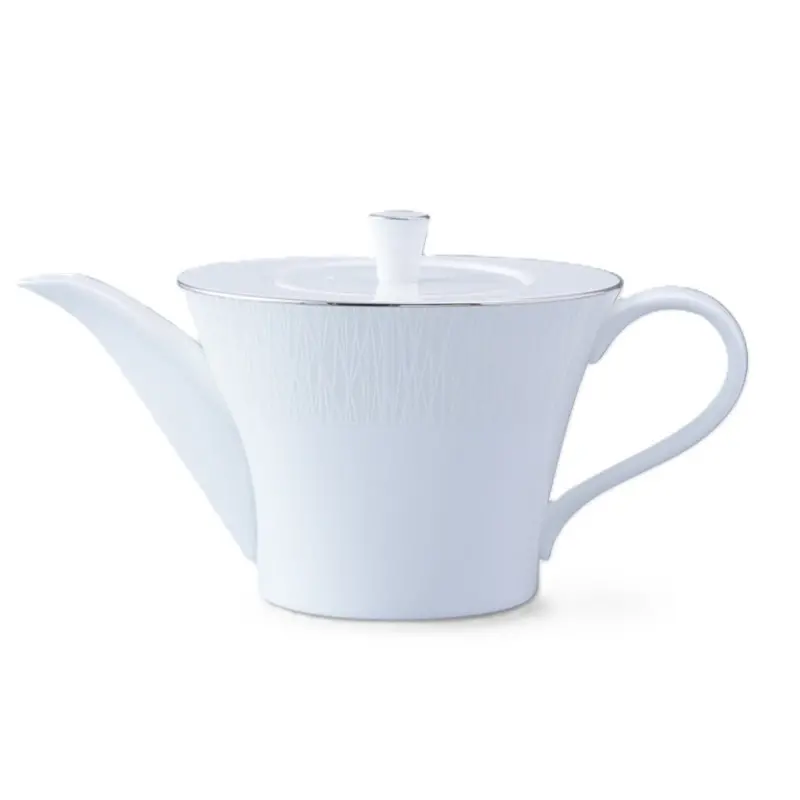 Narumi Flat Rim Collection Bamboo Pearl Tea Pot With Cover 950cc - Set of 6