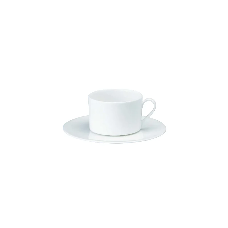 Narumi Flat Rim Collection White Tea/Coffee Cup - Set of 24