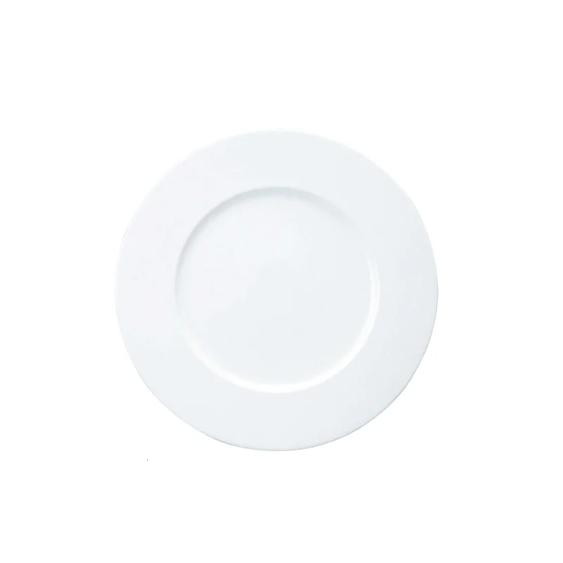 Narumi Flat Rim Collection White 25cm Flat Rim Plate - Set of 24