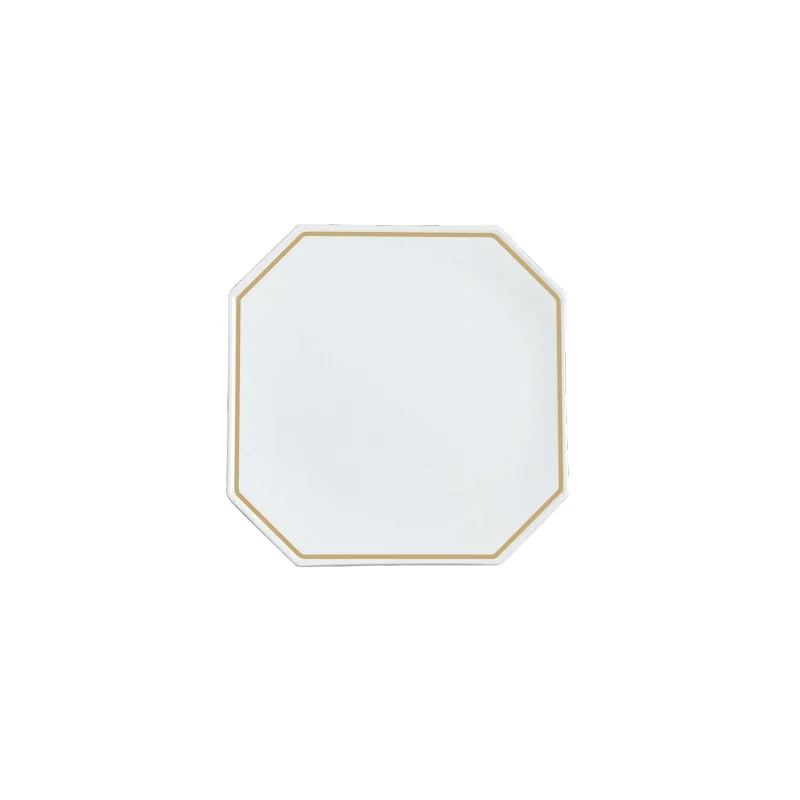 Narumi Waku Collection Gold Couture 18cm Octagonal Plate - Set of 36