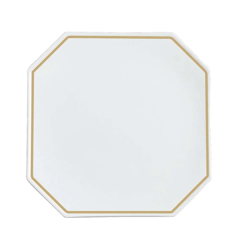 Narumi Waku Collection Gold Couture 31cm Octagonal Plate - Set of 6