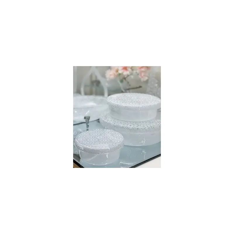 My Glass Studio Bento Box, White - Set of 2 - Dia: 11 cm, H: 5 cm