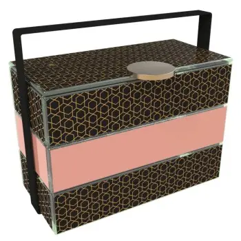 My Glass Studio Bento Box, Black - Set of 2 - 22.8 x 13.0 x 20 cm