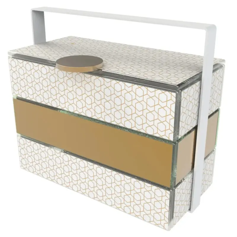 My Glass Studio Bento Box, White - Set of 2 - 22.8 x 13.0 x 20 cm My Glass Studio Bento Box, White - Set of 2 - 22.8 x 13.0 x 20 cm