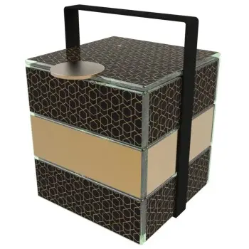 My Glass Studio Bento Box, Brown - Set of 2 - 14.4 x 16.2 x 20 cm