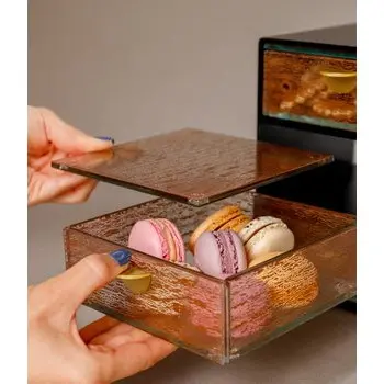 My Glass Studio Bento Box, White - Set of 4 - 14.0 x 14.0 x 19.5 cm