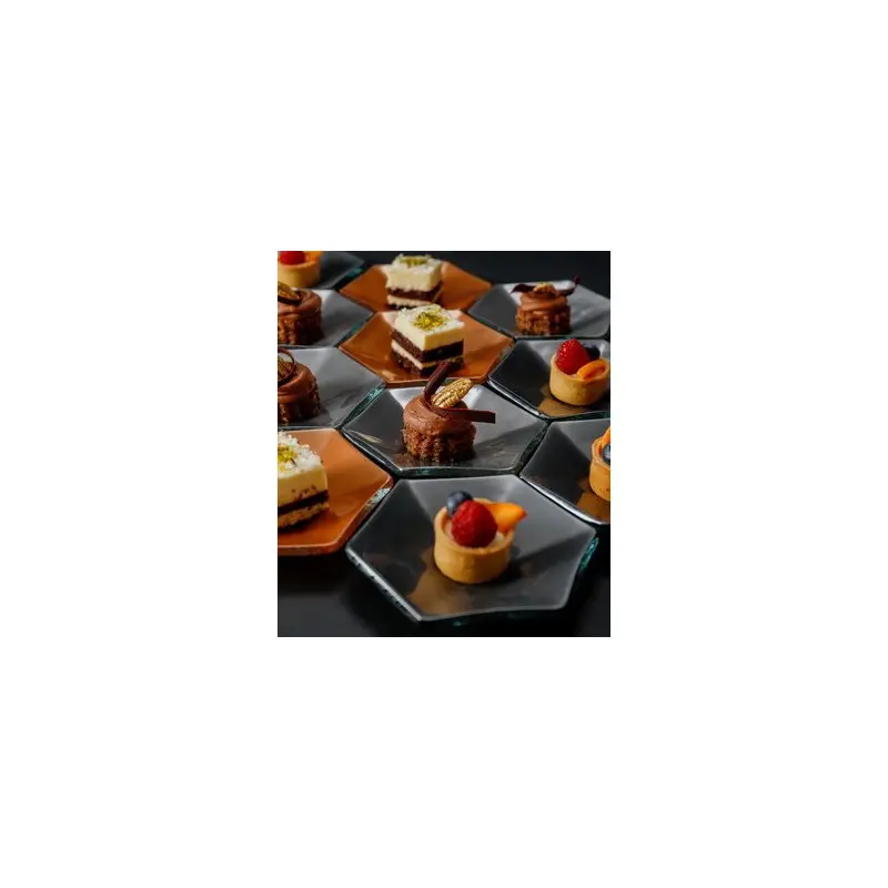My Glass Studio Tasting Plate, Navy Blue - Set of 24 - Dia: 12 cm, H: 2 cm