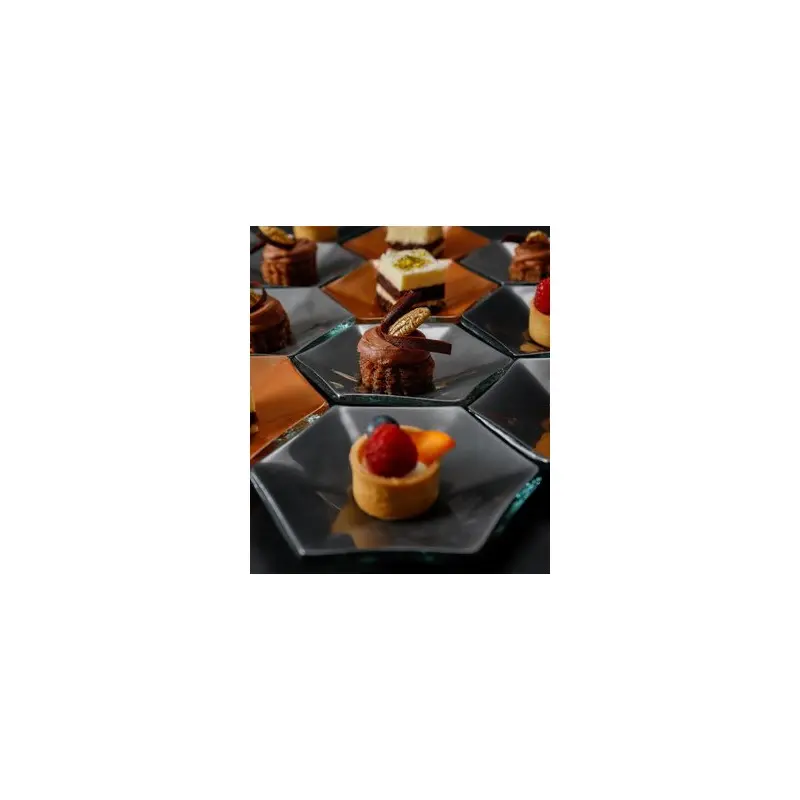 My Glass Studio Tasting Plate, Navy Blue - Set of 24 - Dia: 12 cm, H: 2 cm