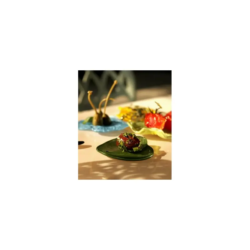 My Glass Studio Tasting Plate, Grey - Set of 20 - 6.5 x 5.5 x 1 cm