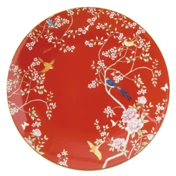Narumi Cool Coupe Collection Queen's Garden Red 28cm Plate - Set of 24