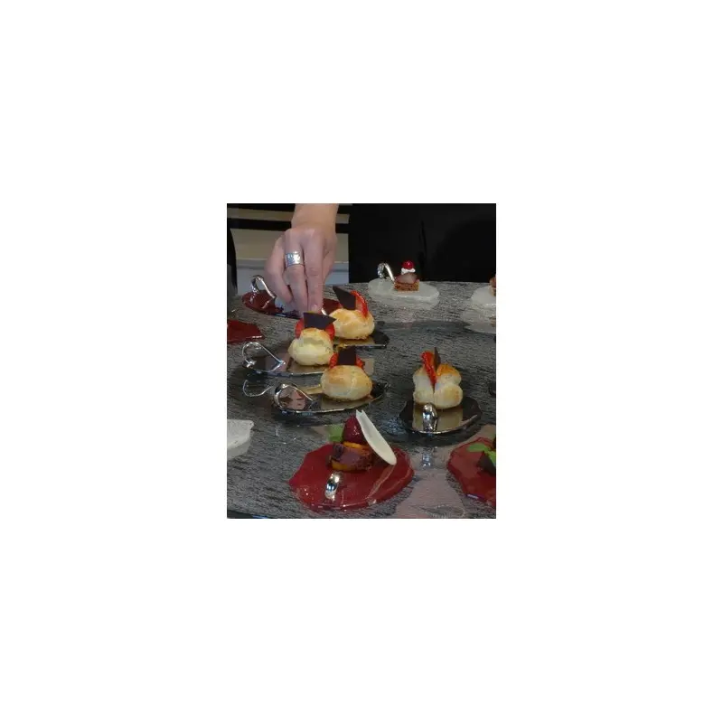 My Glass Studio Tasting Plate, White - Set of 12 - 15.5 x 9.0 x 3 cm