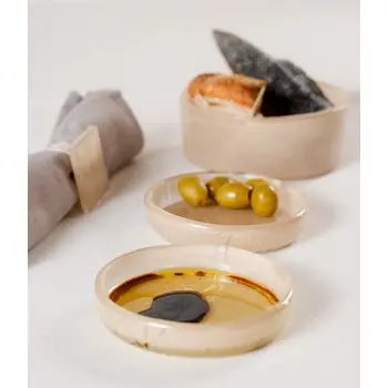 My Glass Studio Tasting Plate / Bowl, Cream - Set of 10 - 11.7 x 2.5 x 0cm