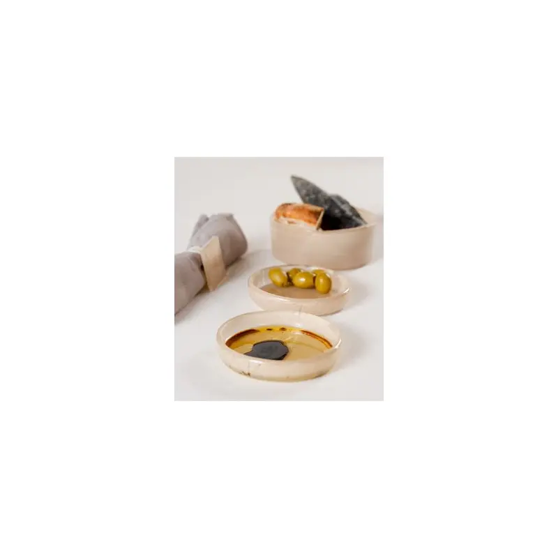 My Glass Studio Tasting Plate / Bowl, Cream - Set of 10 - 11.7 x 2.5 x 0cm