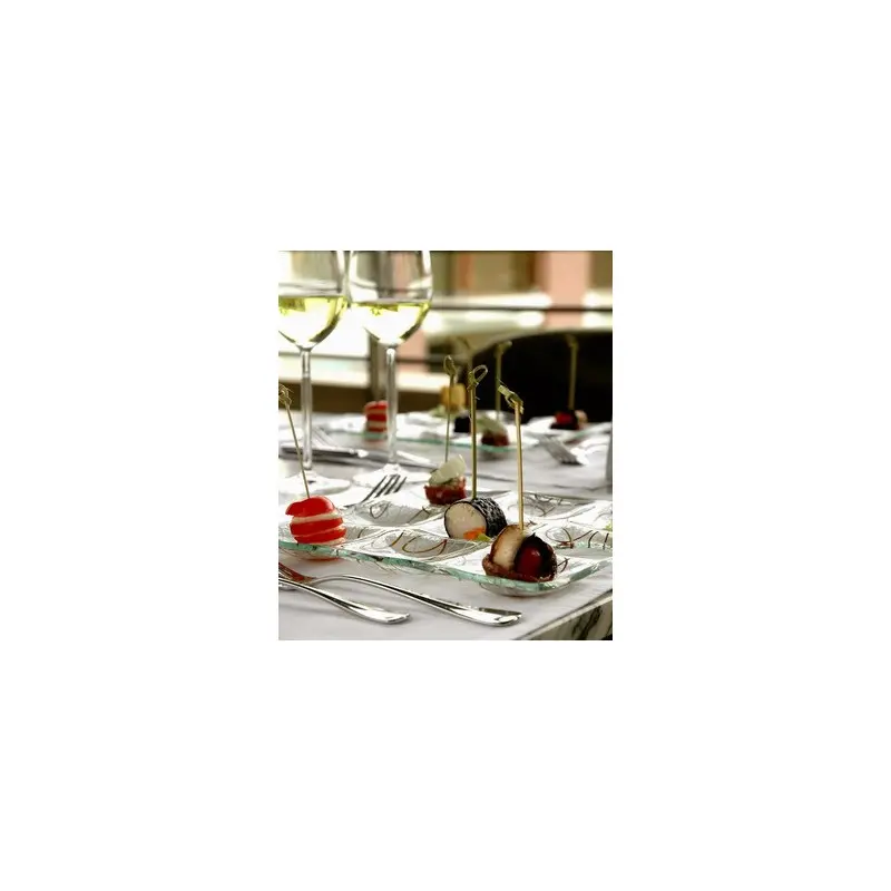 My Glass Studio Wine Holder Plate, Black - Set of 10 - 22.5 x 22.5 x 1.8 cm