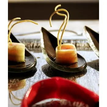 My Glass Studio Appetizer Spoon, Clear - Set of 16 - 9.7 x 4.4 x 2 cm