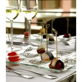My Glass Studio Wine Holder Plate, Grey - Set of 10 - 22.5 x 22.5 x 1.8 cm