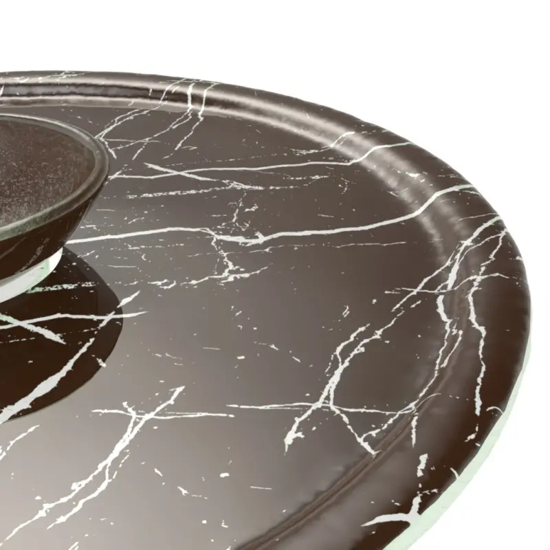 My Glass Studio Appetizer Server, Brown - Set of 6 - Dia: 39 cm, H: 4 cm