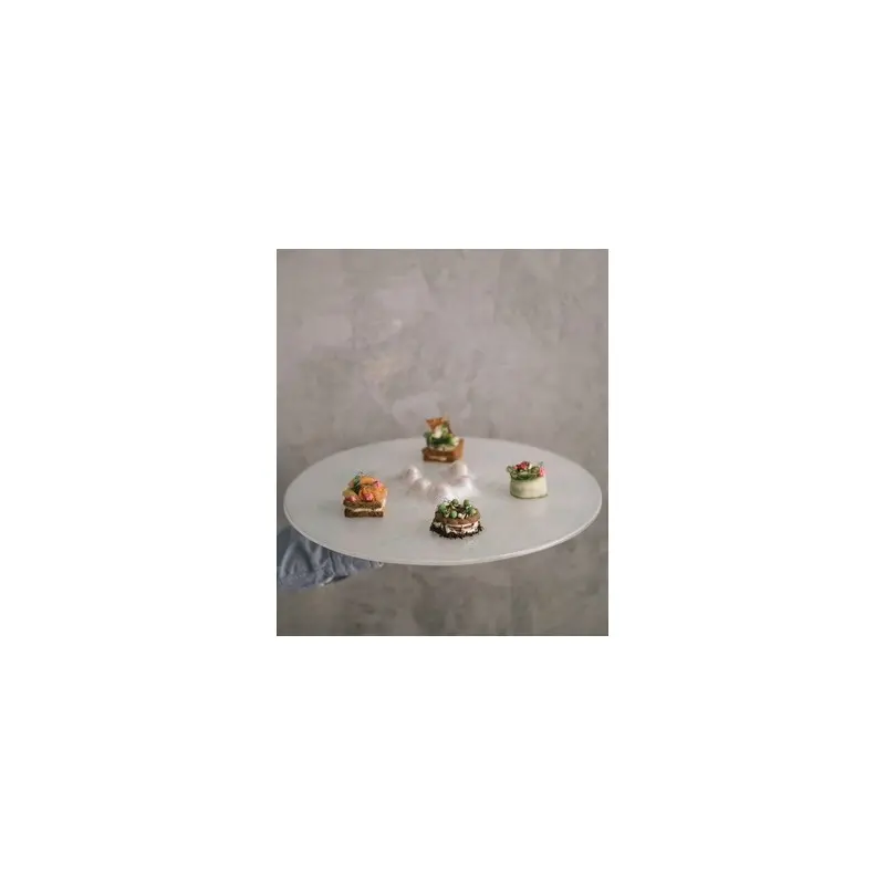 My Glass Studio Canape Tray, Cream - Set of 6 - Dia: 42 cm, H: 4 cm My Glass Studio Canape Tray, Cream - Set of 6 - Dia: 42 cm, H: 4 cm