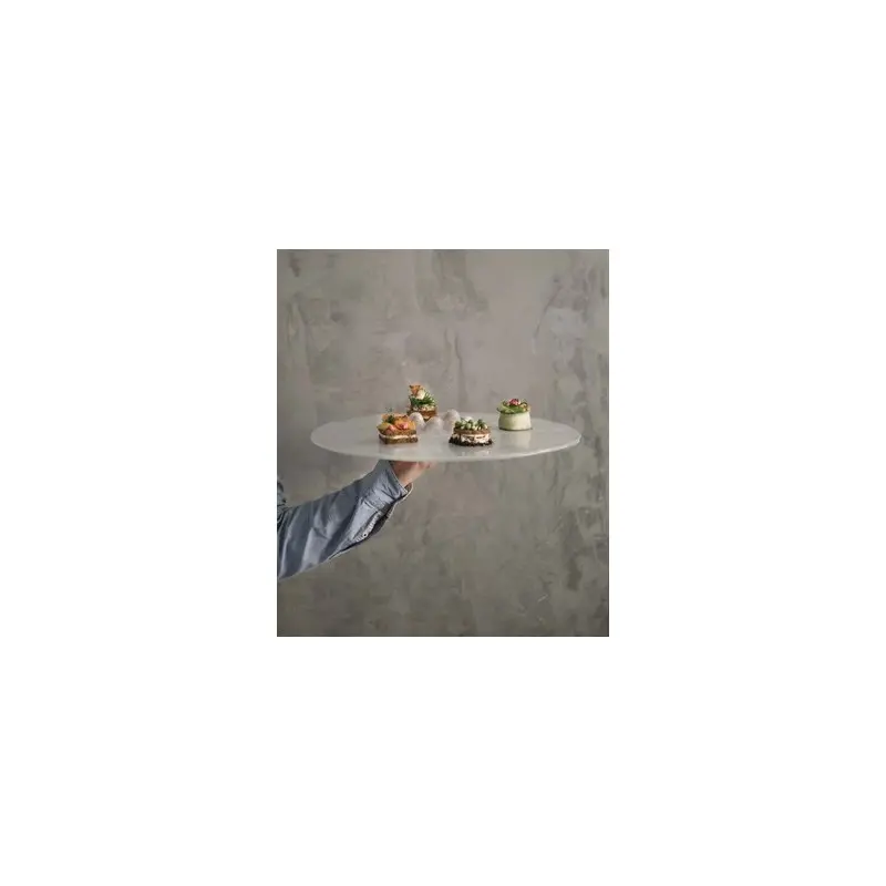 My Glass Studio Canape Tray, Cream - Set of 6 - Dia: 42 cm, H: 4 cm My Glass Studio Canape Tray, Cream - Set of 6 - Dia: 42 cm, H: 4 cm