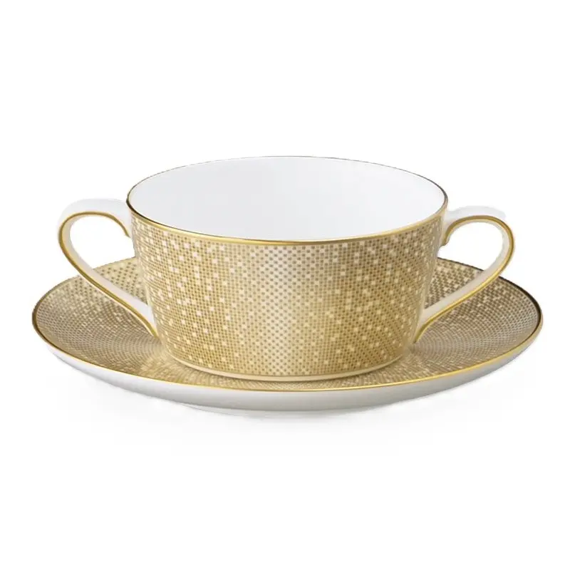 Narumi Flat Rim Collection Gold Dust 16cm Saucer - Set of 36