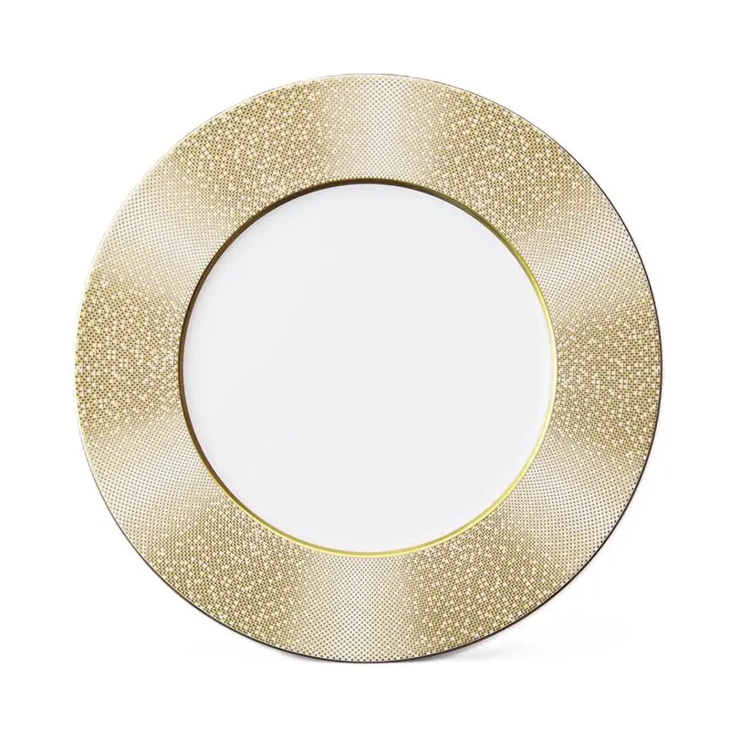 Narumi Flat Rim Collection Gold Dust 21cm Flat Rim Plate - Set of 24