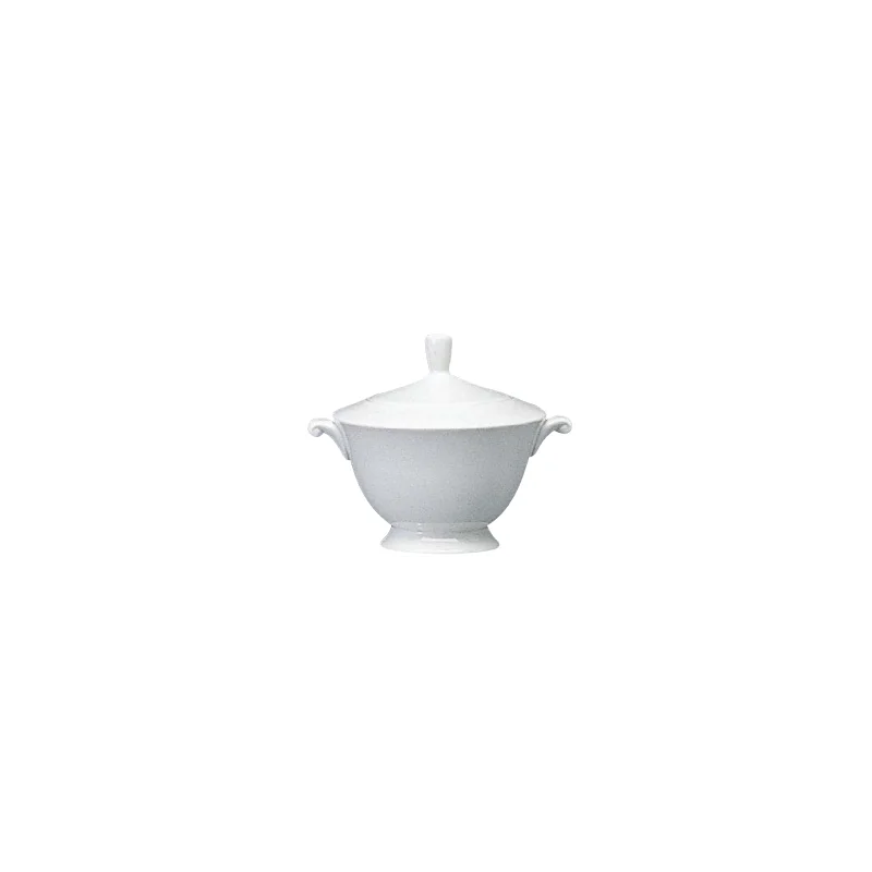 Narumi New Rim Collection White Sugar Bowl With Cover 300cc - Set of 12