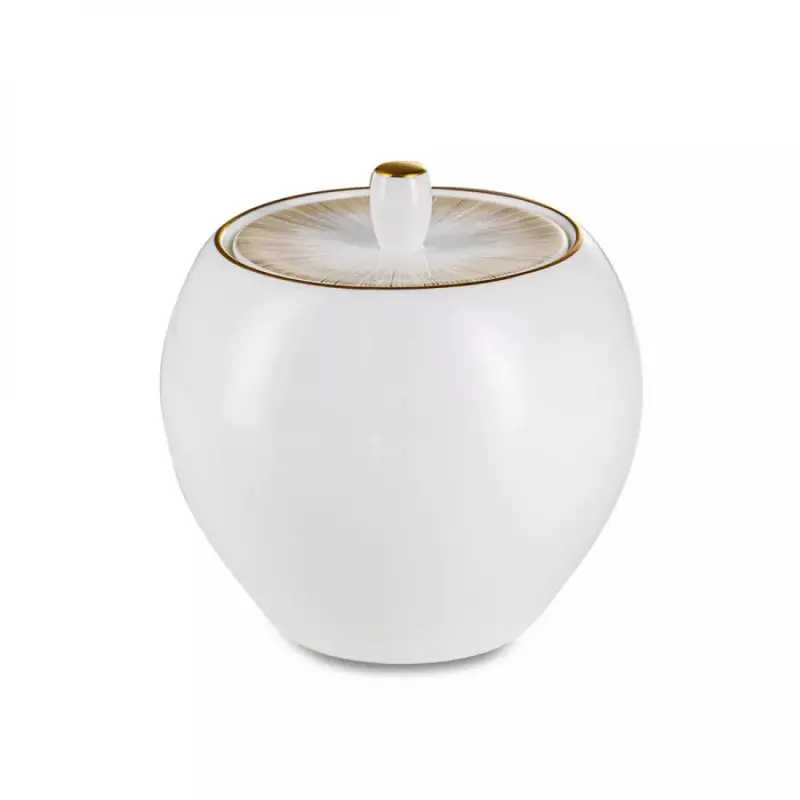 Narumi Cool Coupe Collection Glowing Gold Sugar Bowl With Cover 430cc - Set of 12