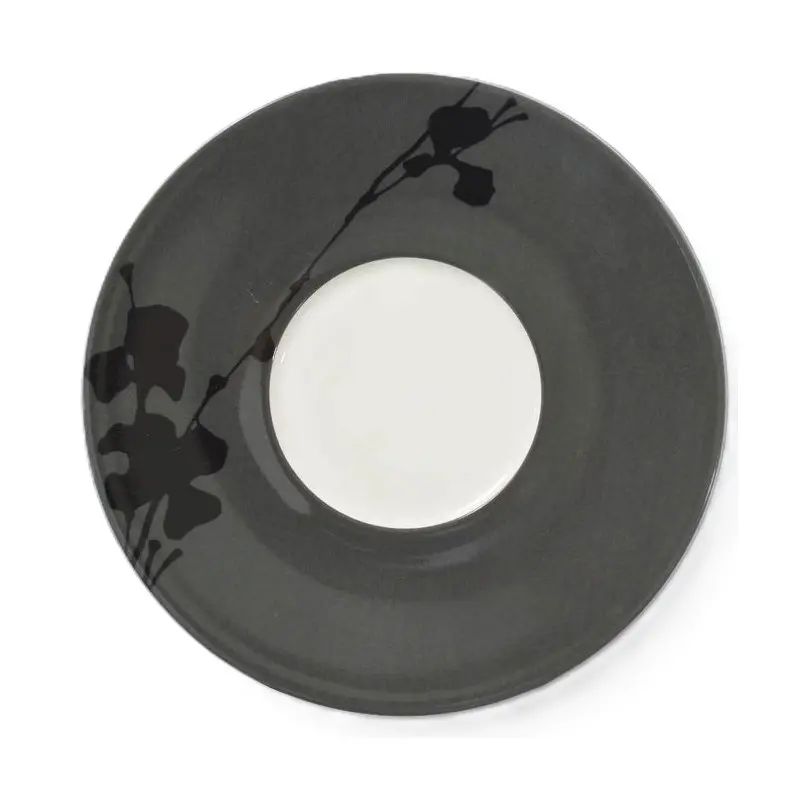 Narumi Flat Rim Collection Montmartre Noir Common Saucer - Set of 24