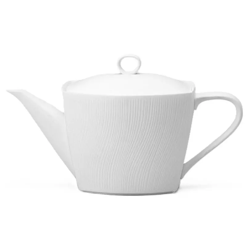 Narumi Aria Collection White Tea Pot With Cover 1,670cc - Set of 6