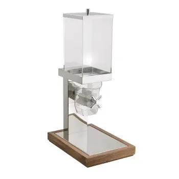 Broggi Collection Walnut Wood Cereal Dispenser. Walnut Wood 4Lt