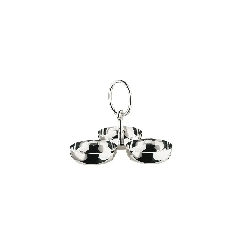 Broggi classica Collection Silver Plated Snack Holder 3-Bowls classica Ø 8.5 cm Broggi classica Collection Silver Plated Snack Holder 3-Bowls classica Ø 8.5 cm