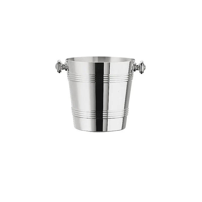 Broggi classica Collection Silver Plated Ice Bucket With Knobs classica H.12 cm