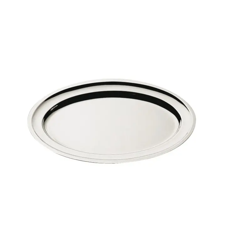 Broggi Collection Silver Plated Oval Plate Turned Edge 38 x 26 cm