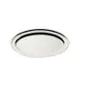 Broggi Collection Silver Plated Oval Plate Turned Edge 59 x 40 cm